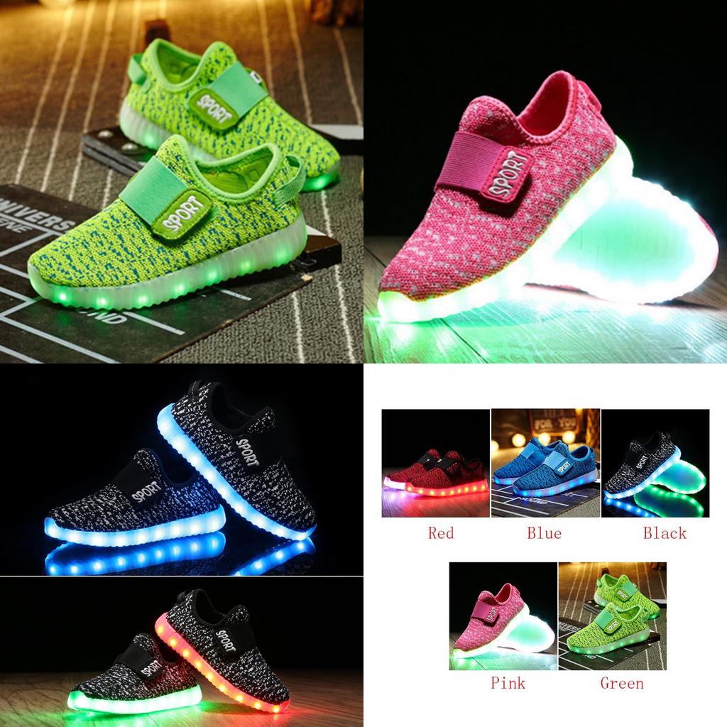 Lightweight And Wear-resistant Led Sneakers For Boys And Girls In Multiple Colors