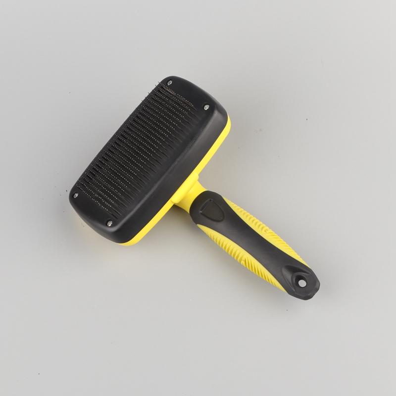 Pet Stainless Steel Needle Comb Self Cleaning Brush Clean Grooming Comb Dog Care Open Knot Comb Cat Automatic Telescopic Comb
