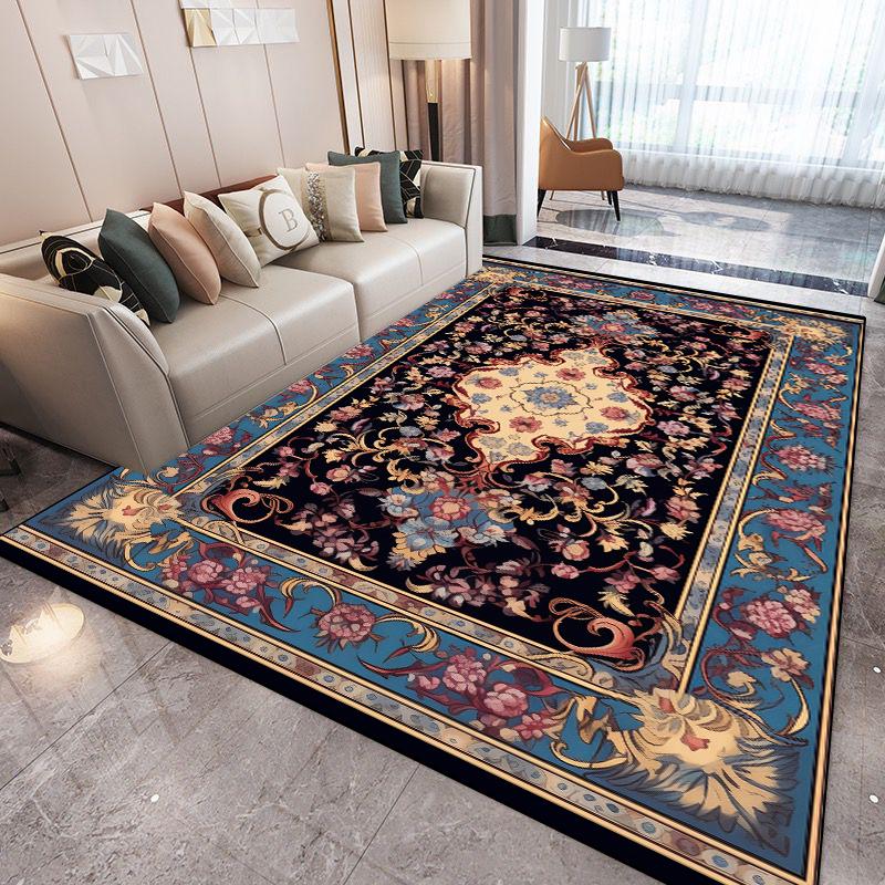 Große Größe Perserteppich Wohnzimmer Luxus Heimdekoration Teppiche Rutschfest Schlafzimmer Weiche Matte Waschbar Couchtisch Lounge-Teppiche