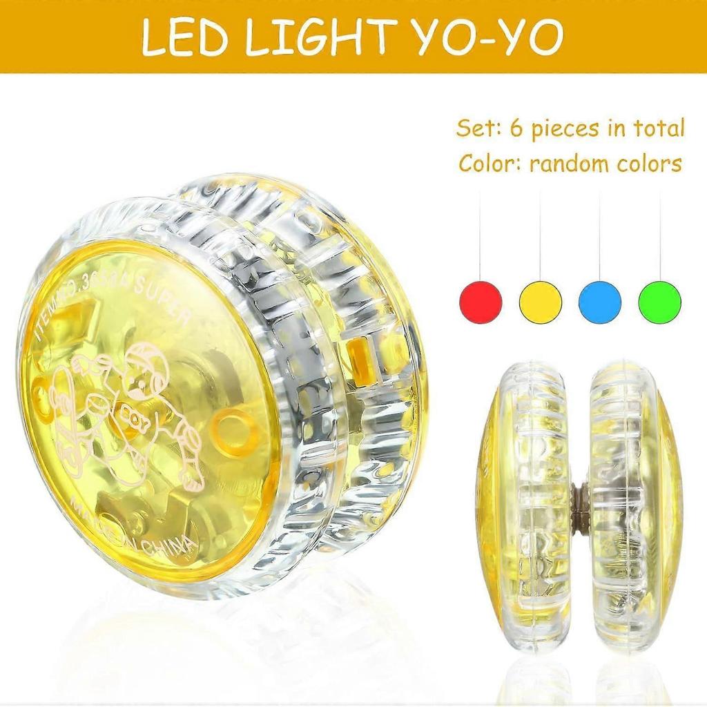 6 Stück LED-Licht Anfänger Seil Trick Ball Kunststoff Empfindlicher Ball Reaktiver Ball