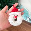 Christmas Tree Pendant Crochet Doughnut Keychain, Handmade Santa Claus/Reindeer/Penguin/Bear/Flower Wreath for Hand Knitted Keychain Bag Keys,