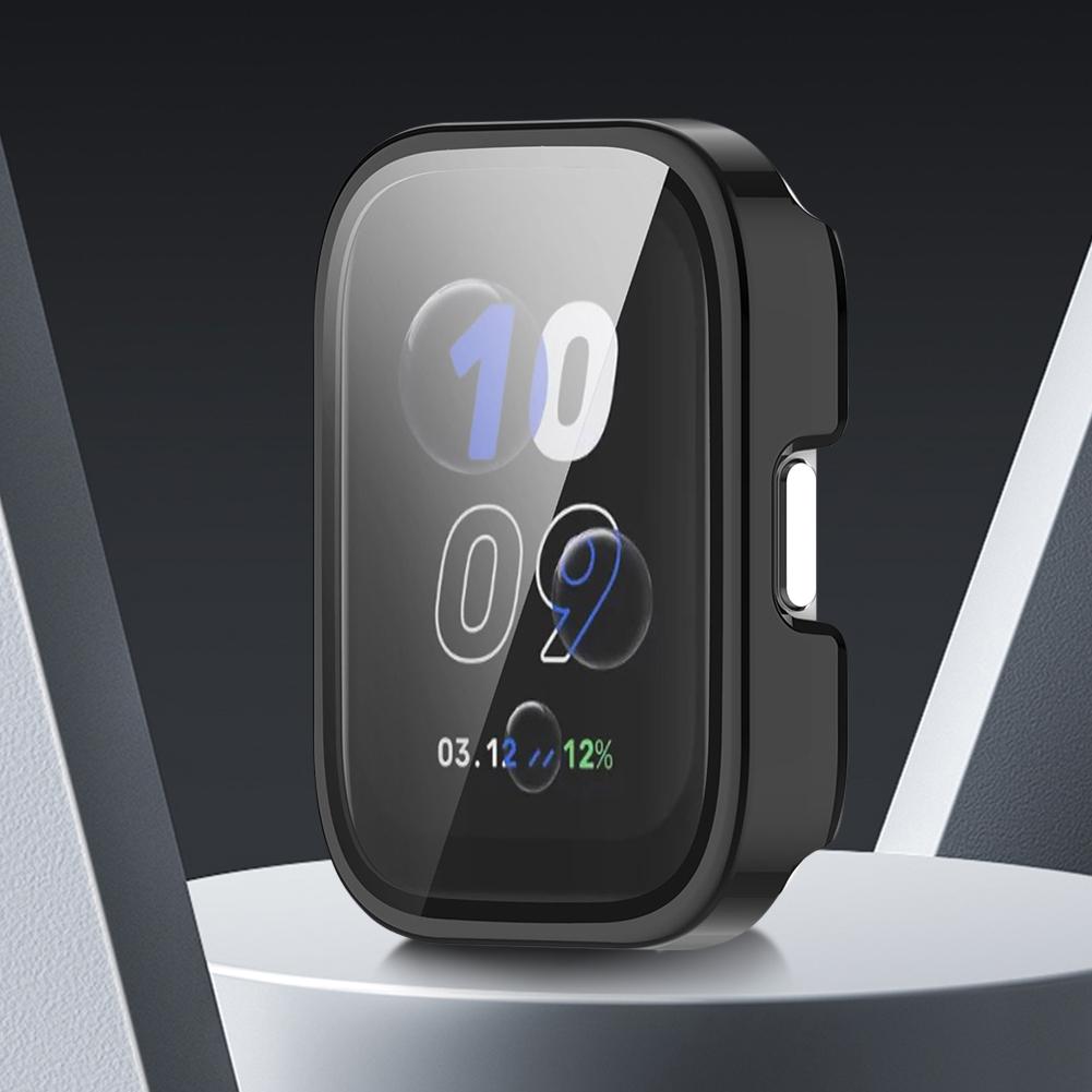 Case Glass Screen Protector Anti-Scratch Hard PC Case with Tempered Glass Screen Protector for Amazfit Bip 5 Unity Accessories