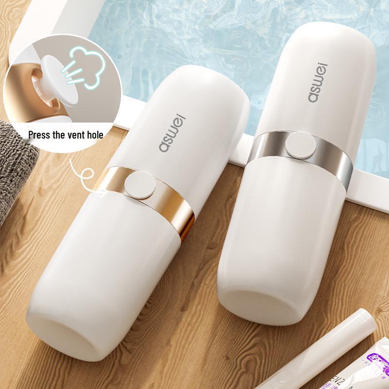 Portable Travel Toothbrush Set: Wash Cup & Holder with Storage