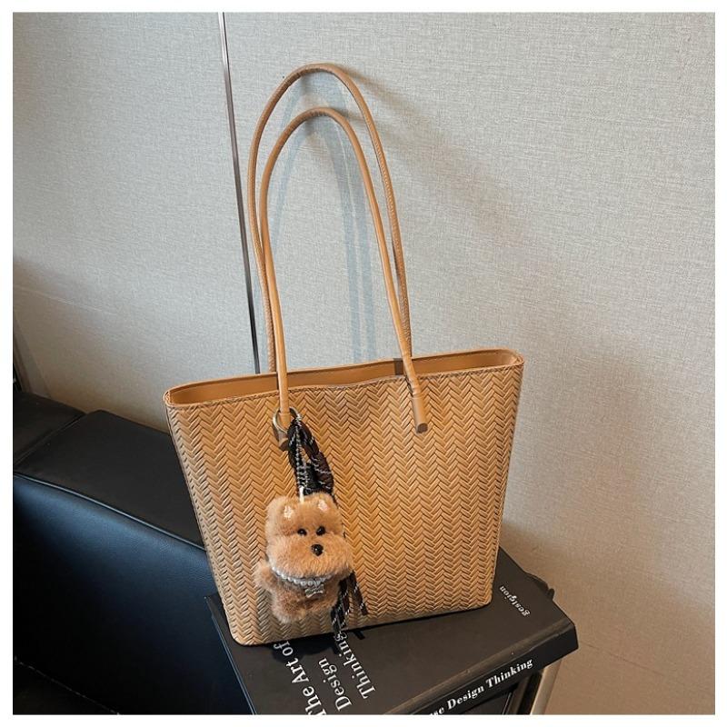 Large-capacity retro bag women's autumn and winter new casual woven shoulder bag textured commuter tote bag