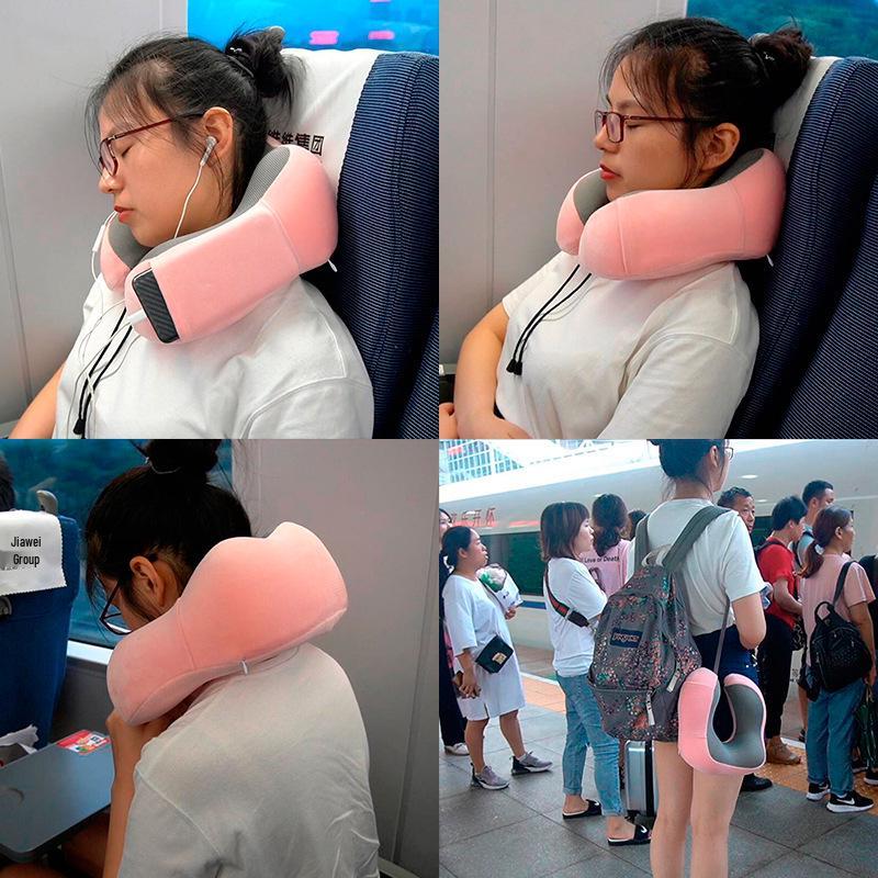 Almofada de Apoio para Pescoço em Espuma de Memória em Forma de U Personalizada para Carro e Viagem