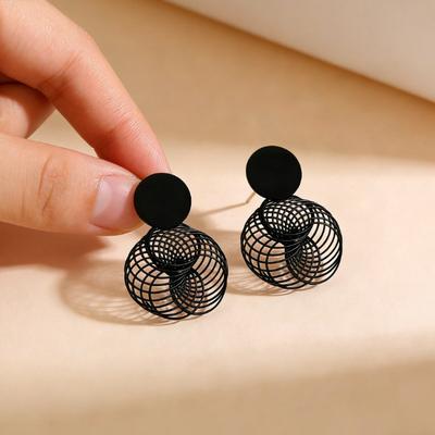 Übertriebene Geometrische Kreis Ohrstecker Damen Persönlichkeit High-End Gefühl Nischen Ohrringe Leichter Luxus Temperament Ohrringe