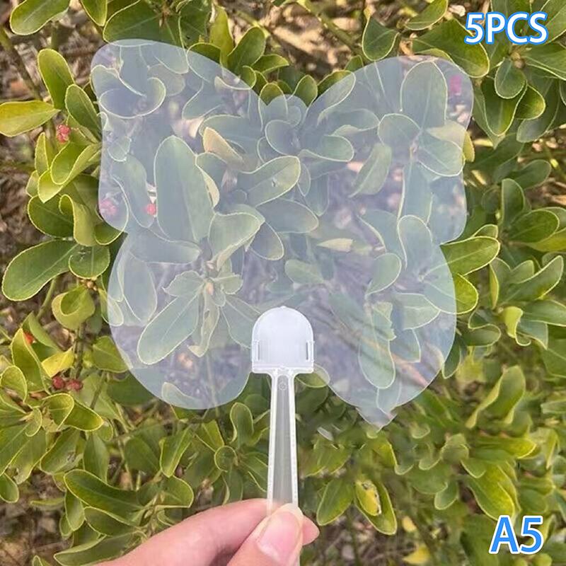 5Pcsmini Transparent Blank Fan Children Diy Blank Hand Fan Stage Performance Hand Fan Decor For Diy Craft Make Hand Graffiti Fan