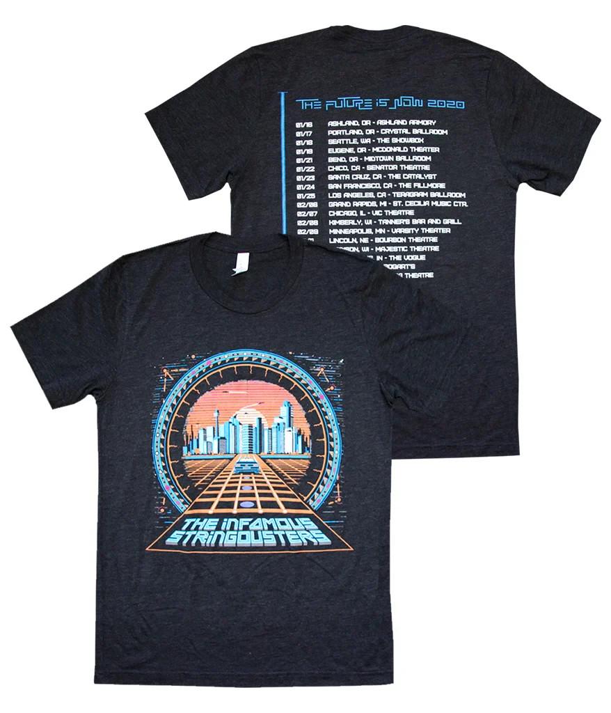 2 Sides The Infamous Stringdusters The Future Is Now Tour Shirt CS415 L