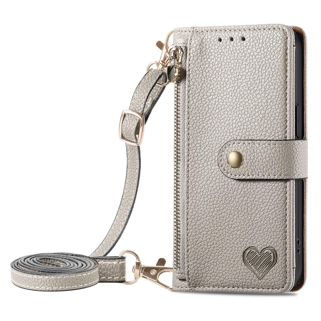 Crossbody Zipper Wallet Card Solt Leather Case for iPhone 14 Pro Max 15 11 12 13 X XS XR 7 8 Plus RFID Strap Lanyard Purse Cover