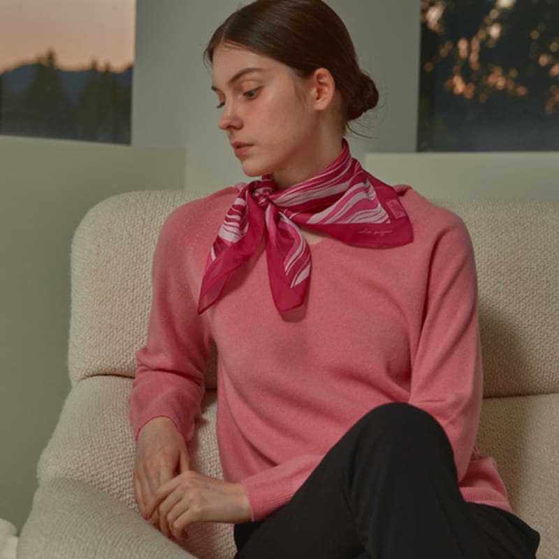 White Project CRESELLE CHIFFON SILK SCARF_3COLOR