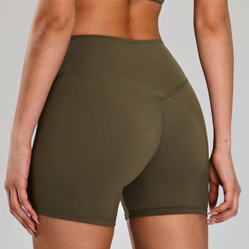 Summer Fashion New Style Nude Quick-drying Breathable High-waist Abdomen Fitness Sports Shorts