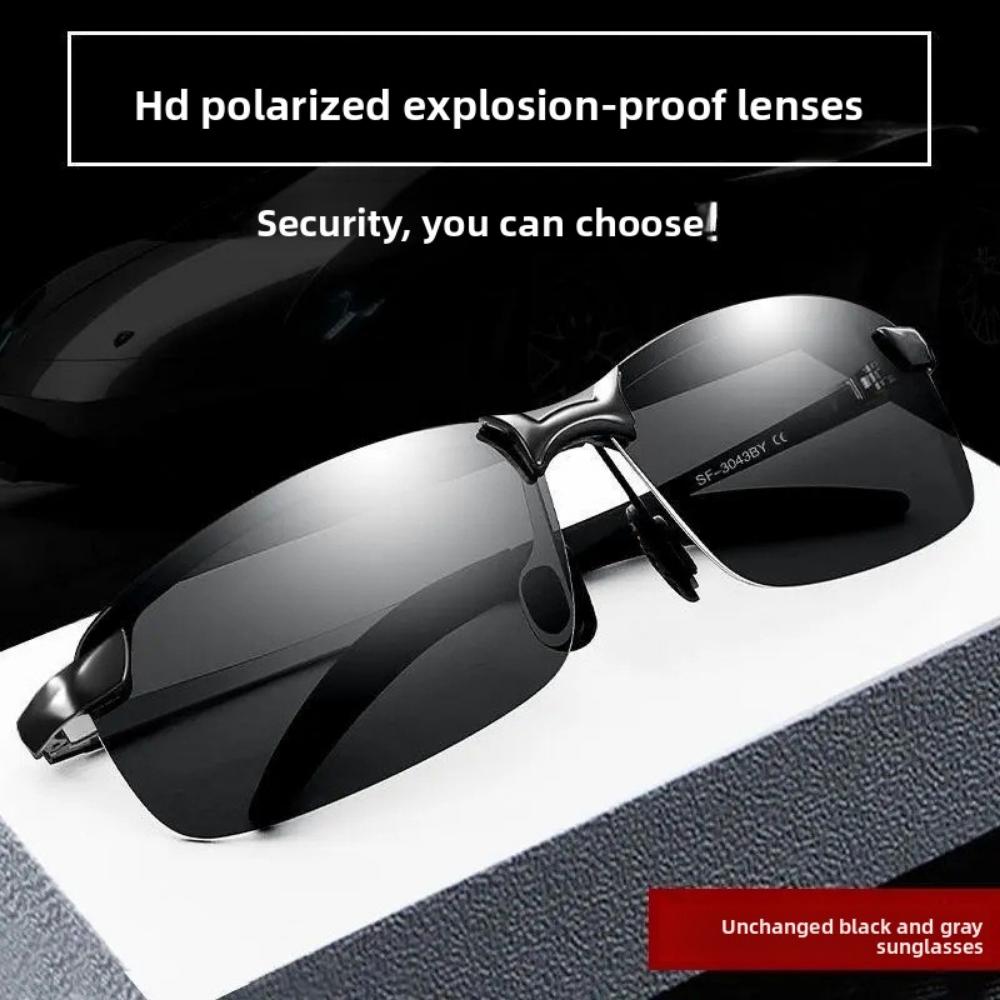 Polarized night vision glasses, color-changing sunglasses, male driver driving glasses, fishing sunglasses, day and night driving glasses