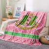 1PC AKA Print Flannel Blanket, High quality All Seasons, Home Decor, Warmth and Comfort, Perfect for Christmas Gifts
