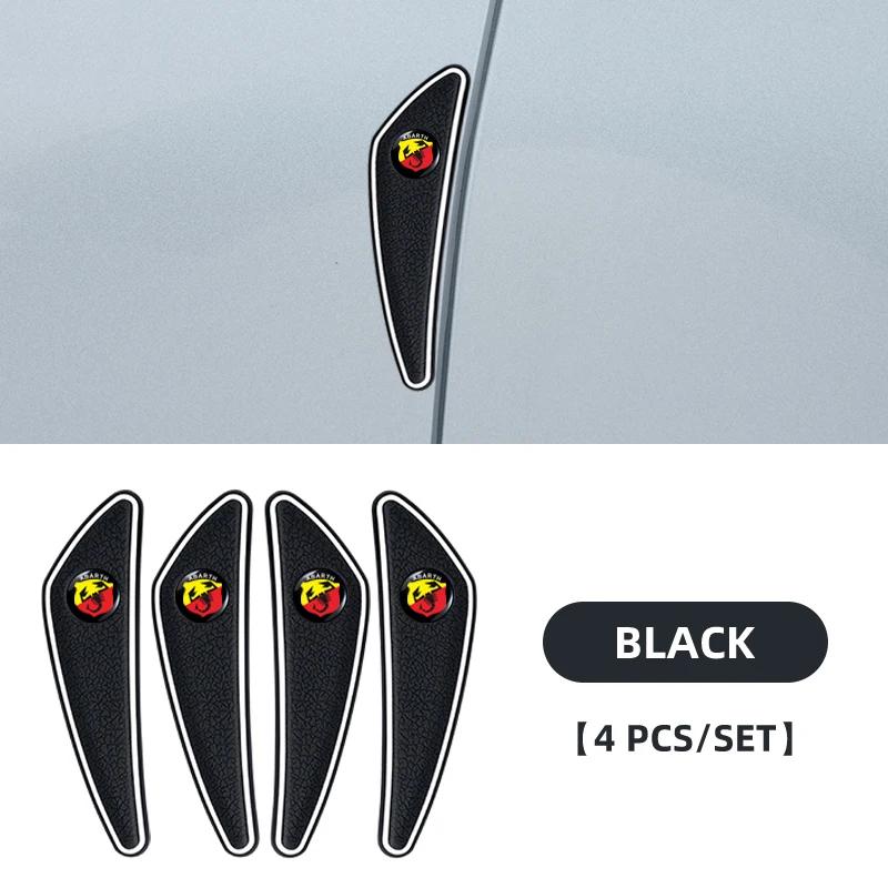 4Pcs Car Styling Door Side Edge Anti-collision Bumper Strip Sticker For Fiat Abarth 595 Abarth 500 Abarth 124 Spider Accessories
