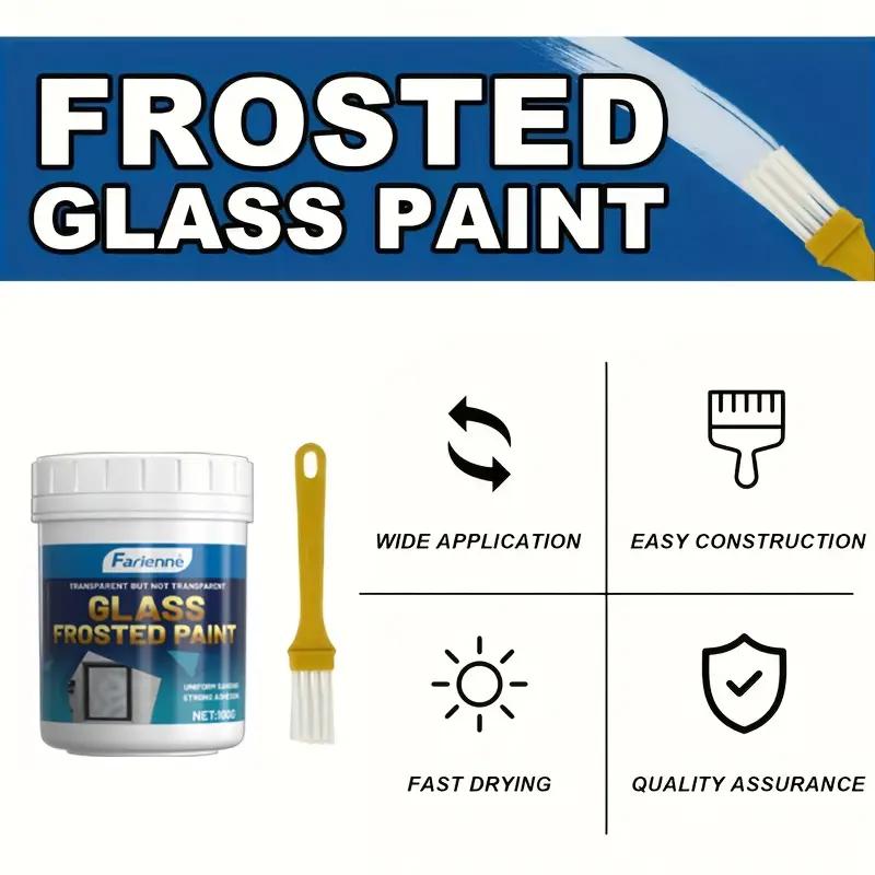 Frosted Glass Paint for Doors and Windows - Light-blocking Coating, Non-stick, Easy To Apply - Semi-transparent Privacy Film