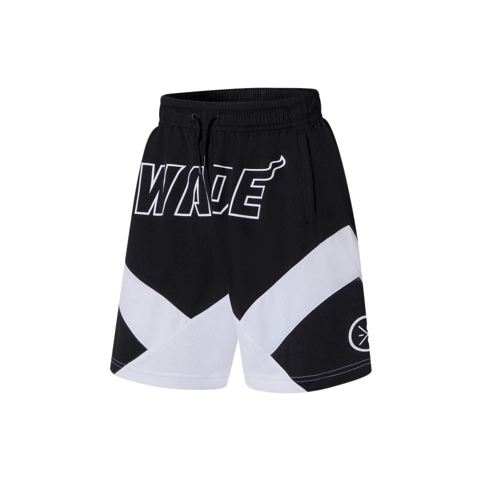 Li-Ning Way Of Wade Logo Basketball Shorts  Black White  Men s AAPS041-5 M