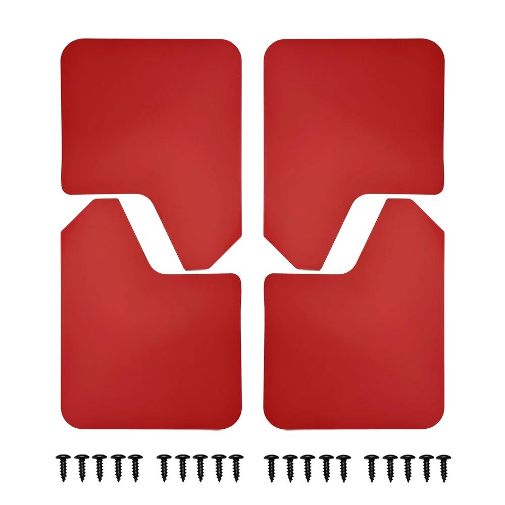 

4PCS Automotive Protection Tool Tire Fender Smooth Black Red Waterproof Pickup Universal Self-assembly Suitable for SUV Sedans Red Kit