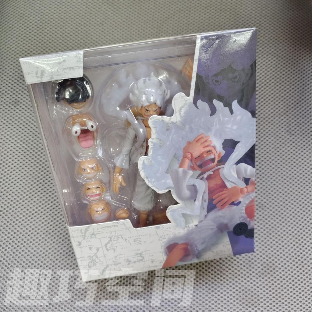 SHF One Piece Gear 5 Luffy Nika Figure Action Model Toy with Multiple Faces Accessories Multi Joint