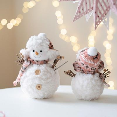 Novas Decorações de Natal Bonecas Pelúcia Espuma Boneco de Neve Boneca P M G Bonecos de Neve Macios de Pelúcia Branco Doméstico Crianças Presente