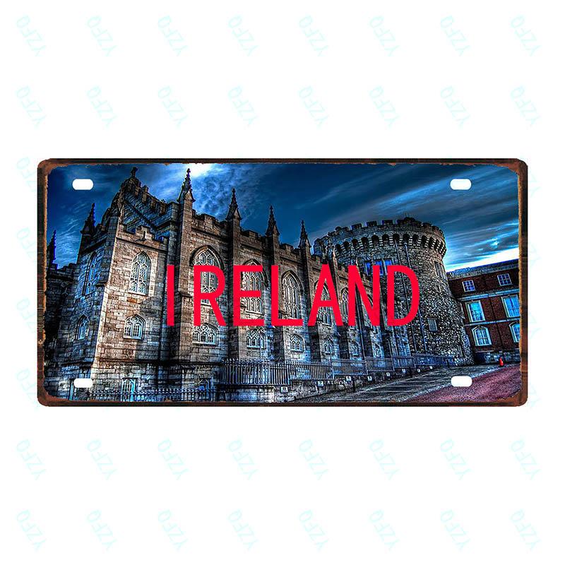 Spain Thailand France Chile City Metal Sign Tin PlateTravel Souvenir Vintage Poster Bar Wall Shop Home Decor 6x12 Inch DC-0109B