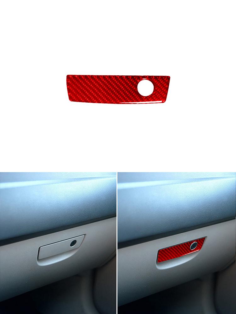 Kohlefaser Auto Handschuhfach Griff Dekoration Rahmen Abdeckung Aufkleber für Chrysler 300 2005-2007 Ohne Navigation Innenzubehör