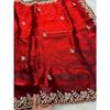 Premium Fandy satin with c pallu spring Dori embroidery work and all over sarees butta work with cutwork border