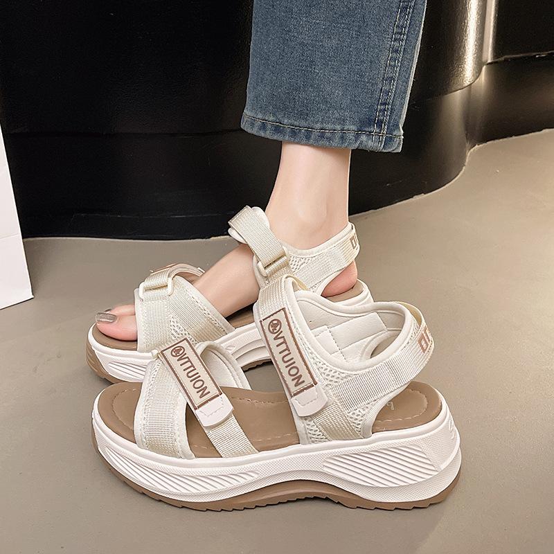 Sports Platform Sandals Women's New Summer Casual Velcro Women's Shoes Fashion Beach Shoes Women