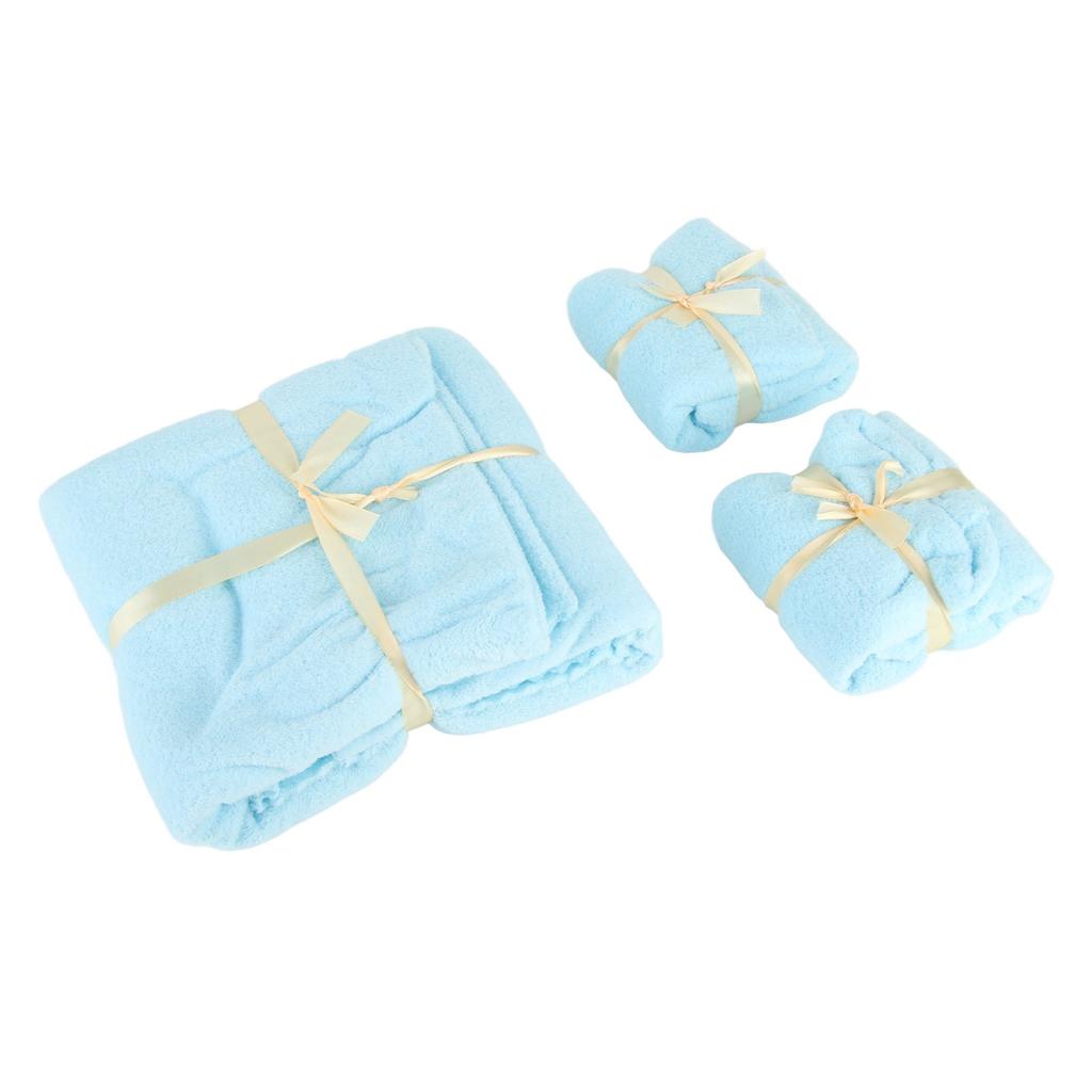 Towel Set Coral Velvet Highly Absorbent Hand Towel and Bath Towel with Gift Bag for Wedding Engagement Housewarming