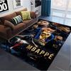 Mbappé Teppich für Wohnzimmer Schlafzimmer Zuhause Sofadekoration, Rutschfeste Bodenmatte für Kinder