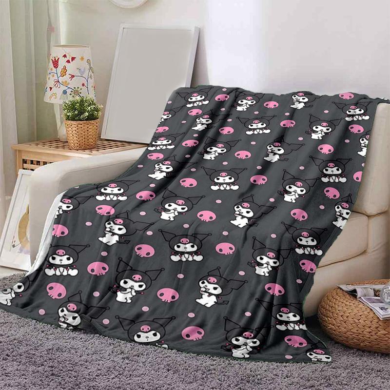 1pc Kuromi Blanket, Soft Warm Throw Blankets, Living Room, Travel, Camping, Car Blankets, Beach, Office Naps, Suitable for All Seasons, Perfect Home D