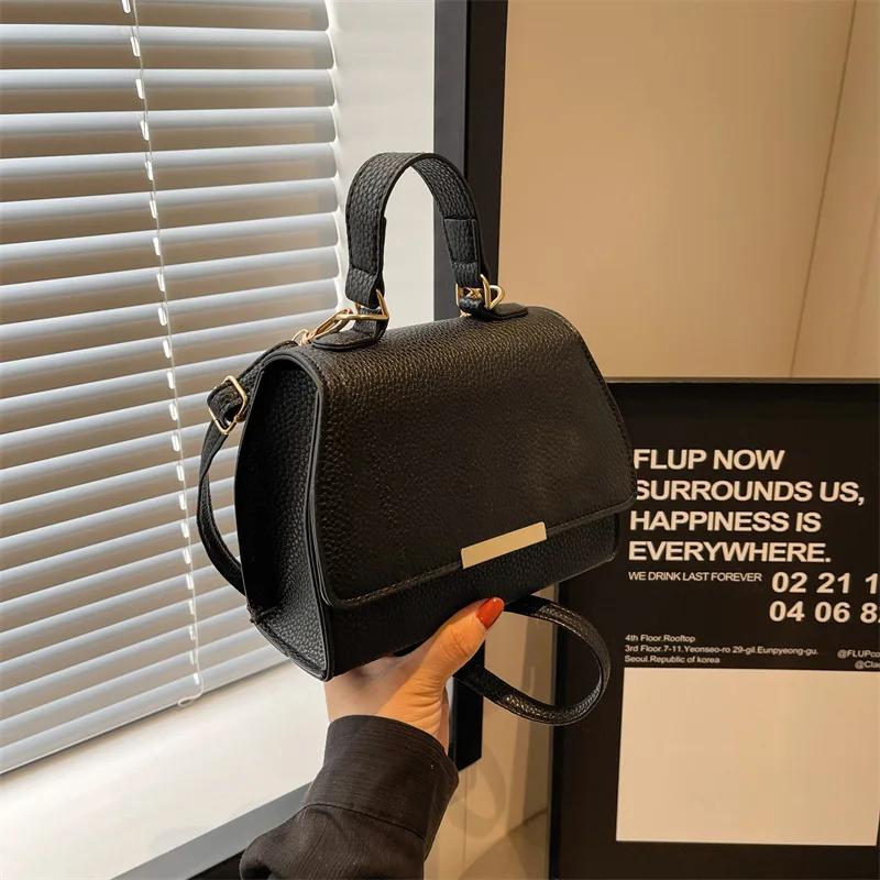 Nischendesign Umhängetasche Handtasche für Damen Neue Lässige Einfache Einfarbige Umhängetasche Lazy Style Luxusmarke Schultertasche