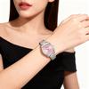 Luxury Women's Watch 34mm Fashionable Stainless Steel Rhinestone Pink Minimalist Girl Clock Outdoor Travel Women Wrist Watches