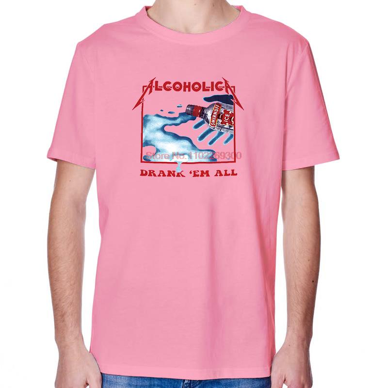T-shirt in Cotone Alcoholica DrankEm All Vodka Fresca Estiva Cotone Girocollo Nuove Magliette e T-shirt Casual Unisex Stampa T-shirt