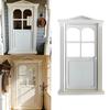 Retro Style 1/12 Scale Dollhouses Bathroom Classical Door Bathroom For DIY Room Decorations