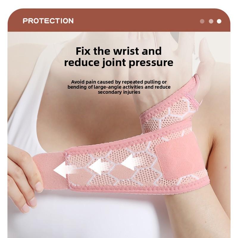 Knitted Thin Sports Wrist Sprain Tendon Sheath Breathable Fixed Pressure Joint Wrist Strap Flat Machine Badminton Fitness