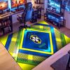 Brazil CBF National Team Dot Pattern Diamond Frame Print Doormat Non Slip Rectangular Floor Mat Soccer Fan Entrance Rug