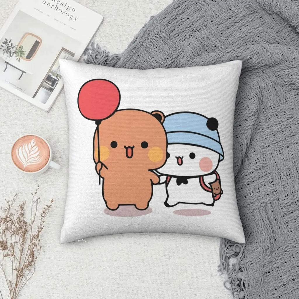 Bear And Panda Bubu Dudu Balloon Pillowcase Polyester Creative Zip Decor Home Cushion Cover