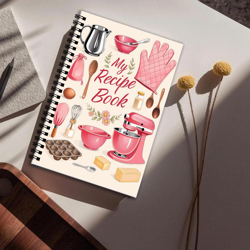 Cross-Border A5 Spiral Recipe Notebook: Kitchen Cooking Log Book & Recipe Notes
