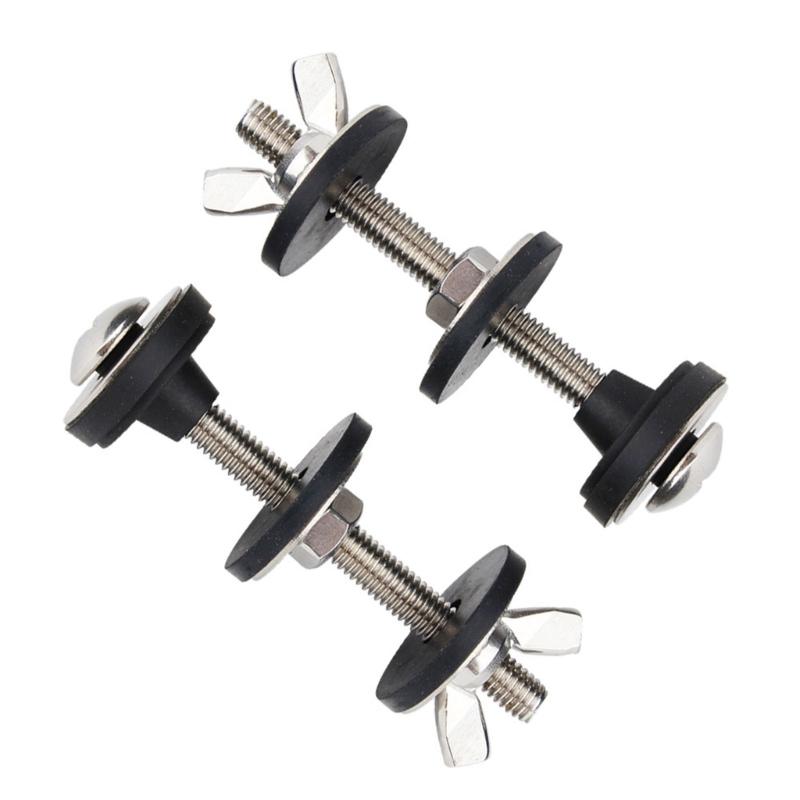2Pcs Toilet Seat Bolts Set Portable Sturdy Replacement Screws and Rubber Washers for Secure Easy Installation Designs