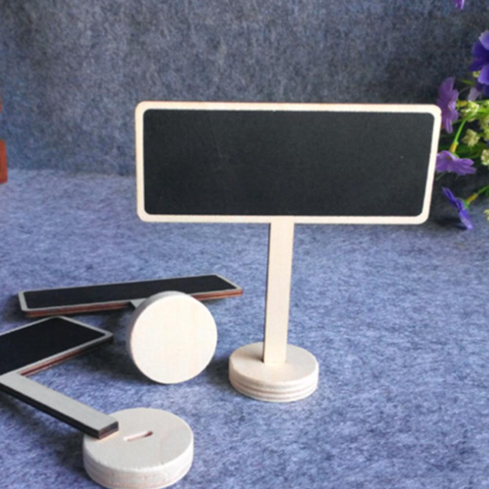 20Pcs Wooden Mini Blackboard Sign Message Board Plant Label for Garden Wedding Decoration