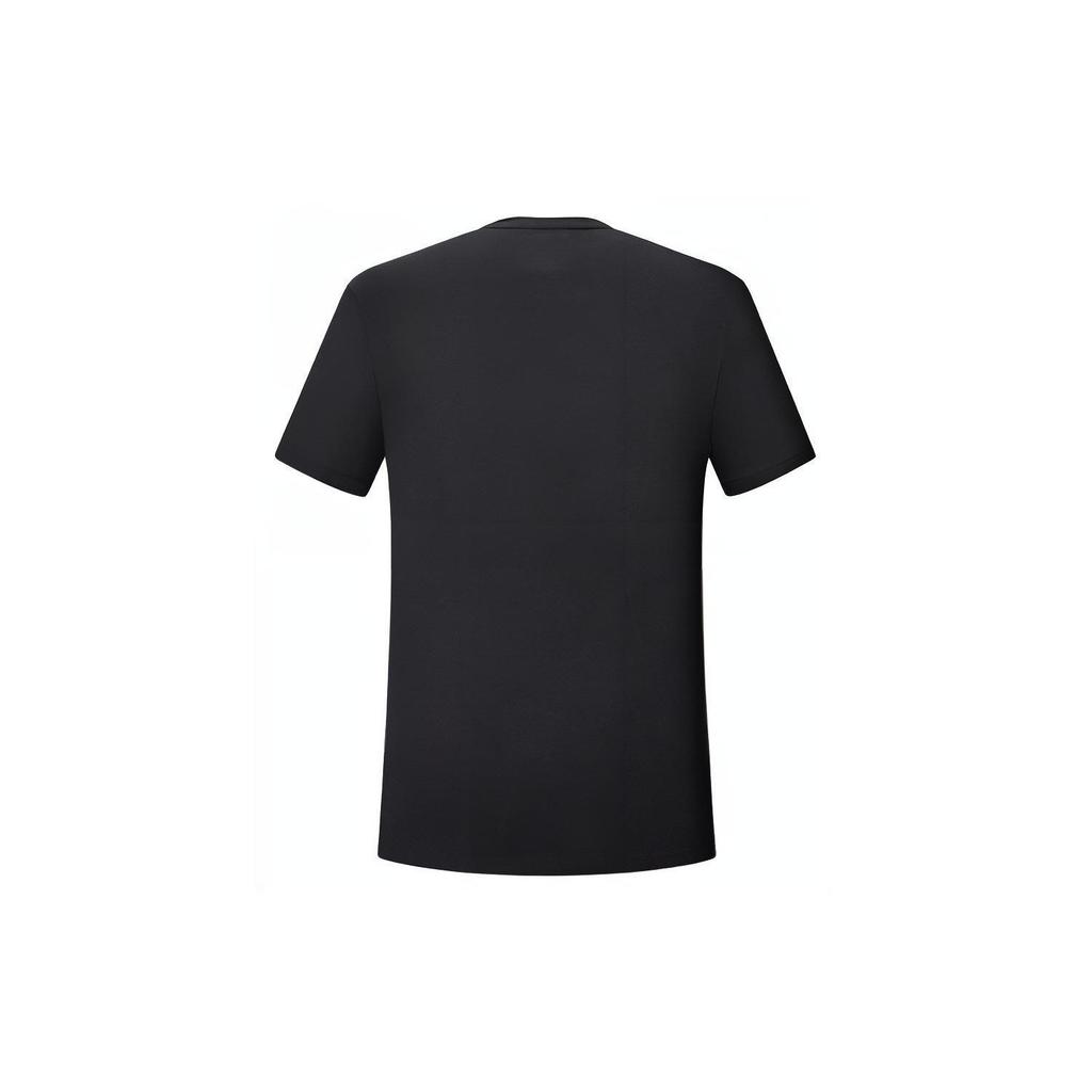 Armani Exchange Solid Color Logo Embroidered Short Sleeve T-Shirt Men Tops Black 8NZTPH-ZJH4Z-1200