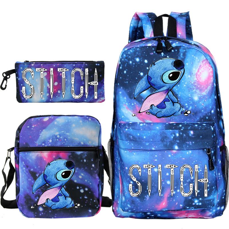 Children'S Backpack Cartoon Printed Schoolbag Shoulder Bag Pencil Case Set
