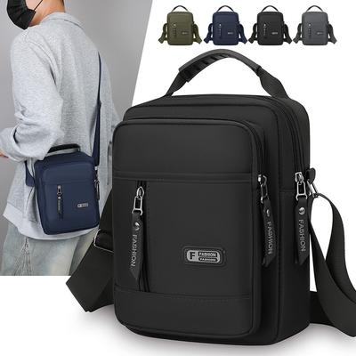 Herren Multifunktionale Umhängetasche Wasserabweisende Aktentasche Strapazierfähiges Oxford-Gewebe Business-Tote mit mehreren Fächern