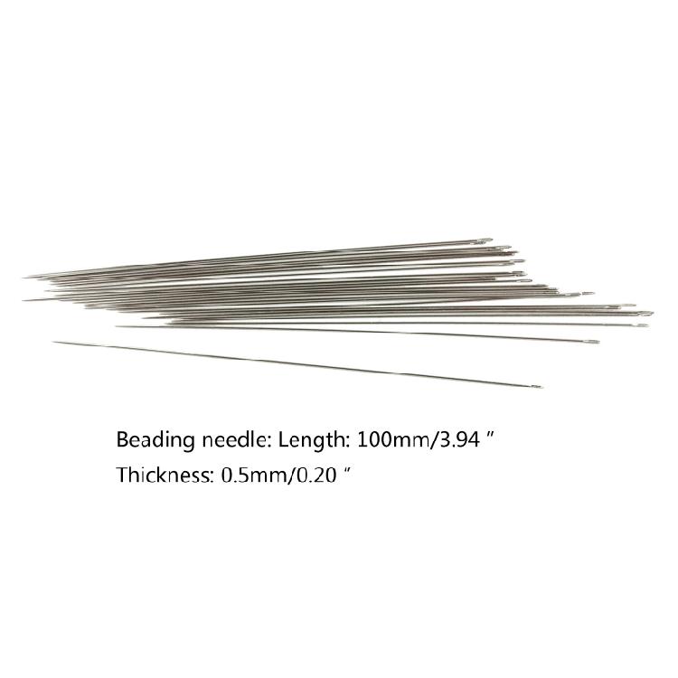 25 Pcs Long Straight Beading Needles for Extra Fine Thin Beading Embroidery Need