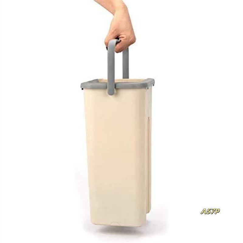 2X Floor Mop Set 360 Degree Rotation Telescopic Handle Self-Cleaning Flat Mop With Microfibre Pads And Cleaning Bucket