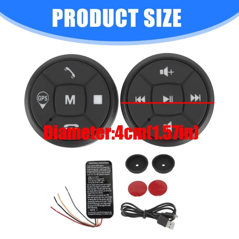 Wireless Steering Wheel Remote Controller 6 Programmable Buttons Easy Installation Remote Control For Car DVD Players