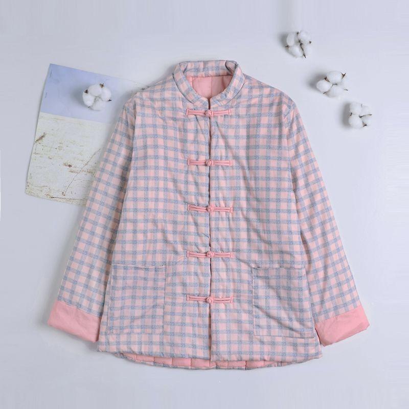 

Винтажная утолщенная хлопковая куртка для мамы, зимнее пальто с цветочным принтом, теплая верхняя одежда с хлопковой подкладкой XXL