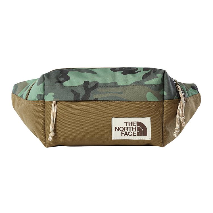 The North Face 3.8L Sports Casual Zipper Waist Bag Crossbody Bag Outdoor Bag Unisex bags Camouflage-Green NF0A3KY6-28H Green Camouflage