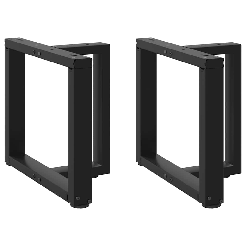 Vidaxl Nogi Do Stolika Kawowego, 2 Pcs., Czarne, 50X25X(42-43)Cm, Stal