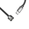 60W USB C To USB C Cable 90 Degree Elbow Fast Charge Phone Charger Data Cord For  iPhone Samsung Xiaomi Huawei Type C Quick Wire
